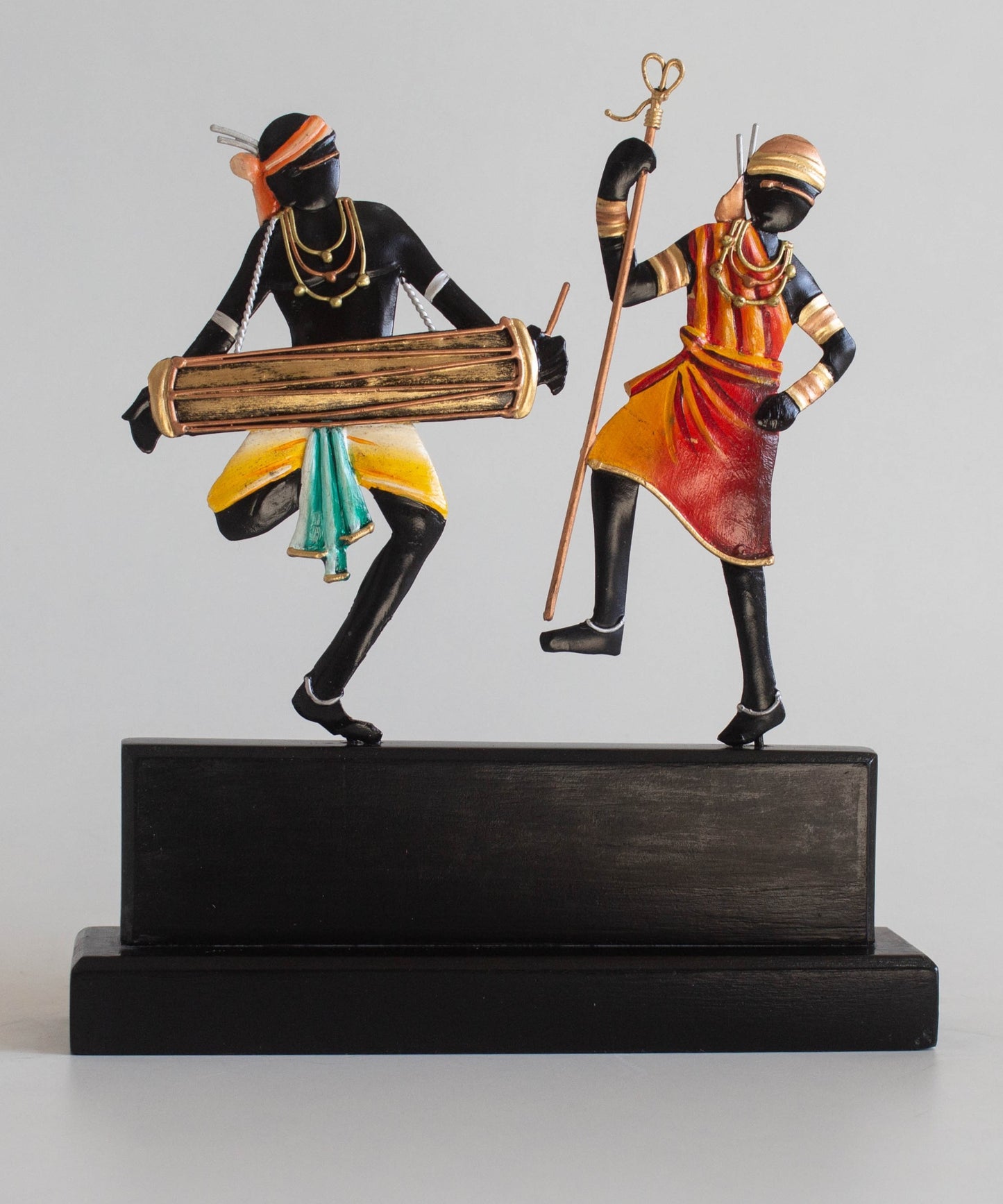 Wrought Iron Tribal Couple Dance – Handmade Artistic Memento
