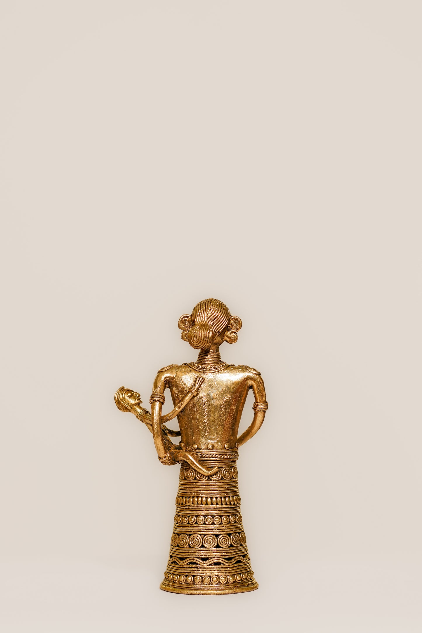 Brass Dhokra Raja Rani Statue – Tribal Art Masterpiece