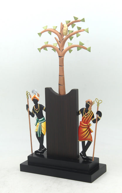 Chhattisgarh Tribal Dance: Wrought Iron Tree Memento