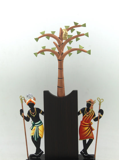 Chhattisgarh Tribal Dance: Wrought Iron Tree Memento