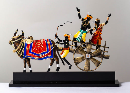 heritage Handmade Wrought Iron Bullock Cart Memento