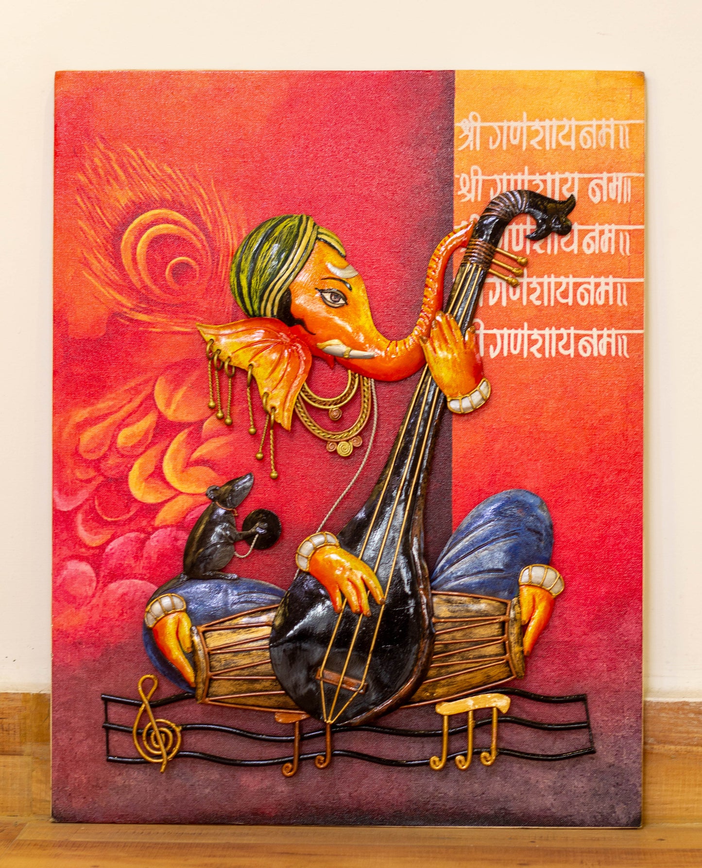 Guitar Ganesha: Musical Canvas Art