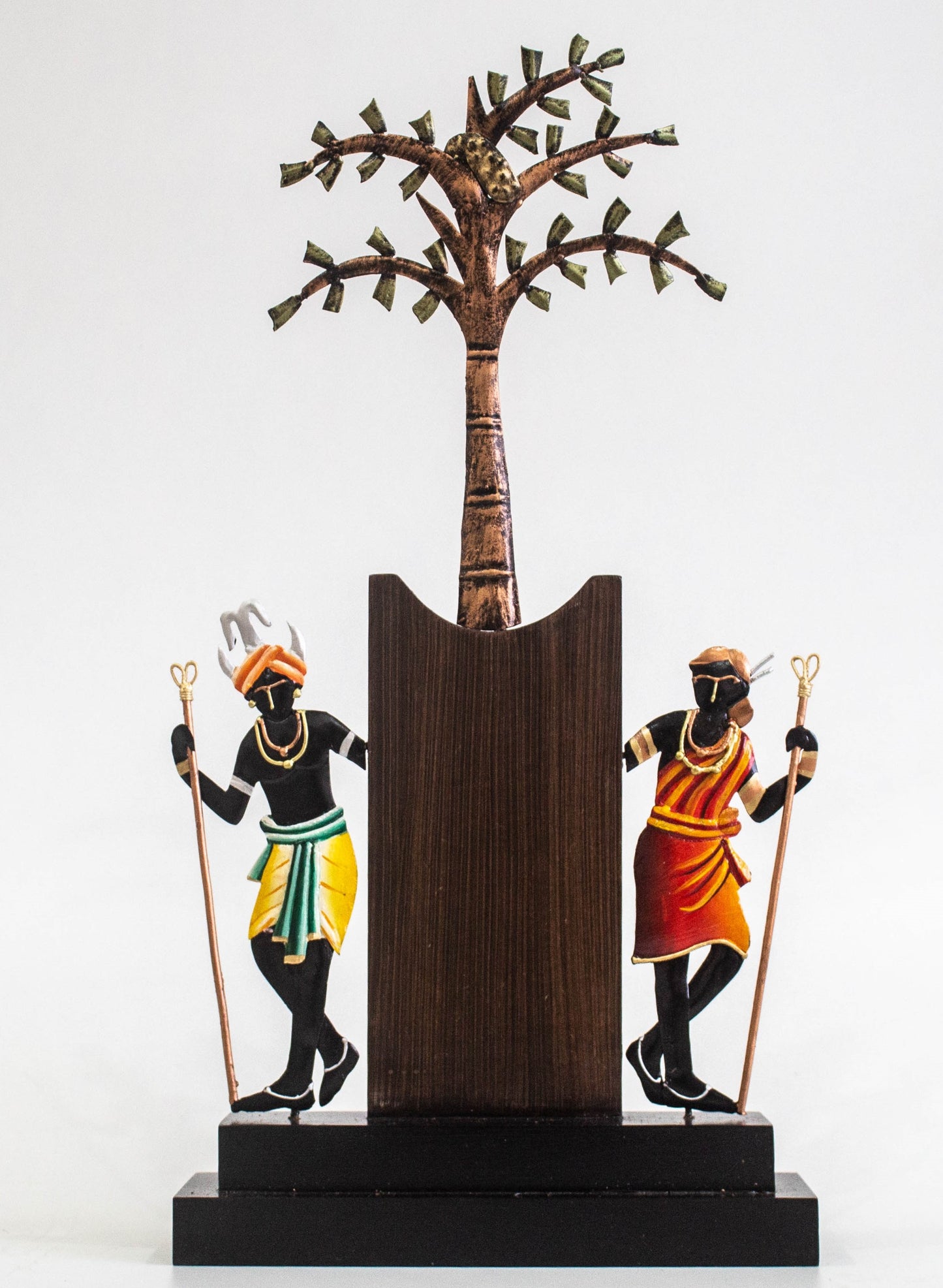 Chhattisgarh Tribal Dance: Wrought Iron Tree Memento