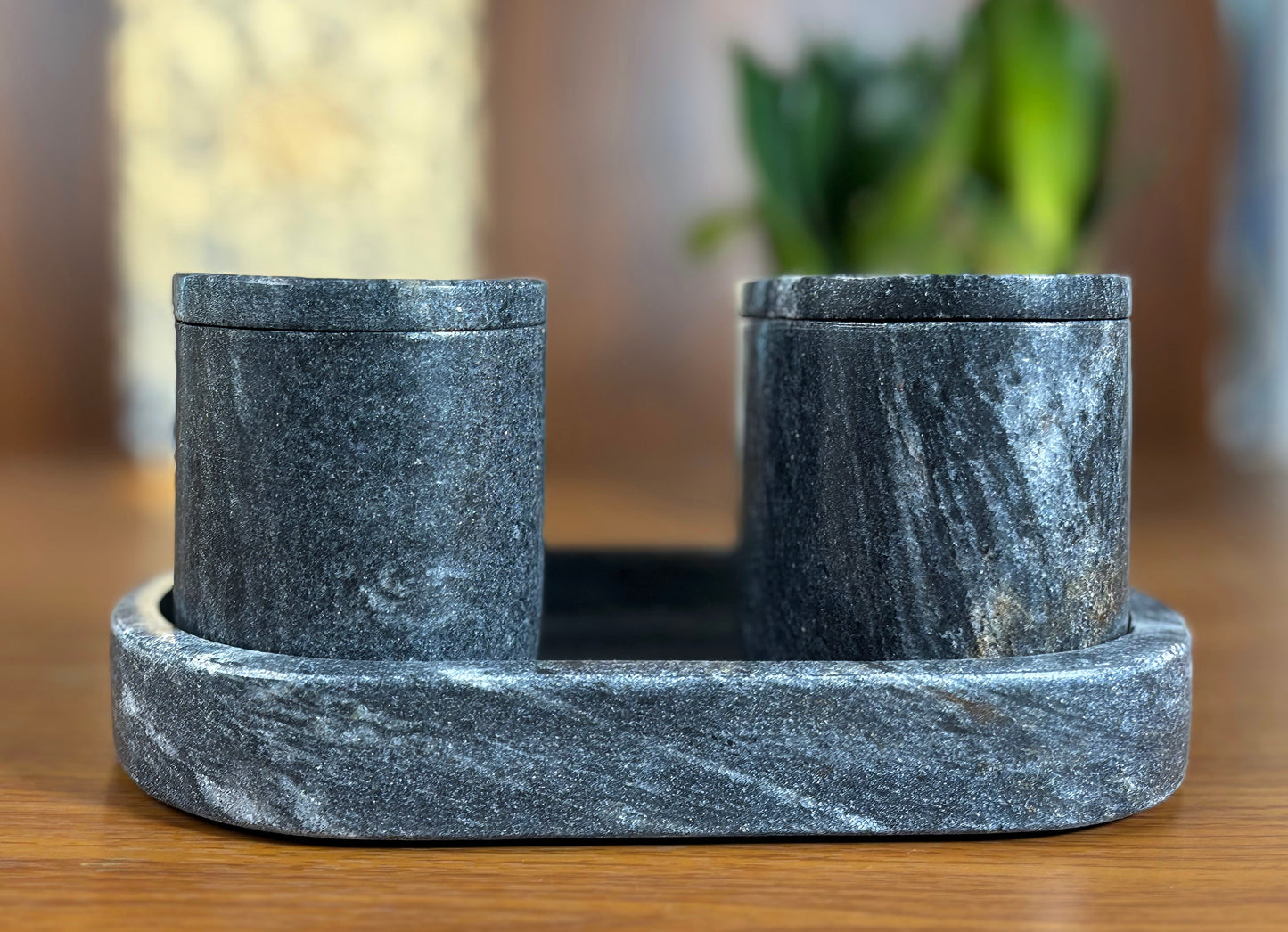 Black Marble Luxury | Bathroom / Kitchen Utility Marble Set of 3 | Black Marble